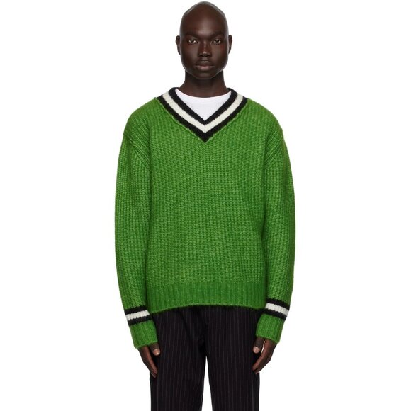 Stussy Tennis Sweater in Green - Picture 2 of 5
